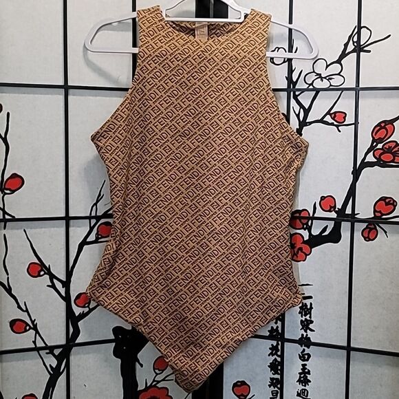 Fendi x Skims High Neck Logo Bodysuit - Picture 3 of 8